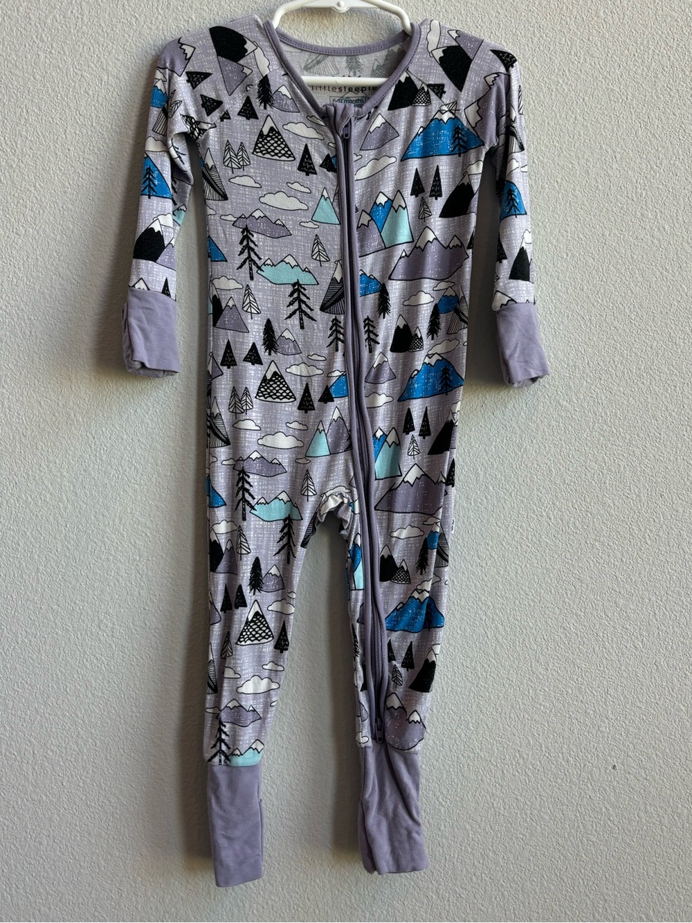Little Sleepies Purple Mountains Pajamas Bamboo 6-12 months